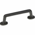 Gan Eden 4 in. Rustic Pull - Black Iron GA776587